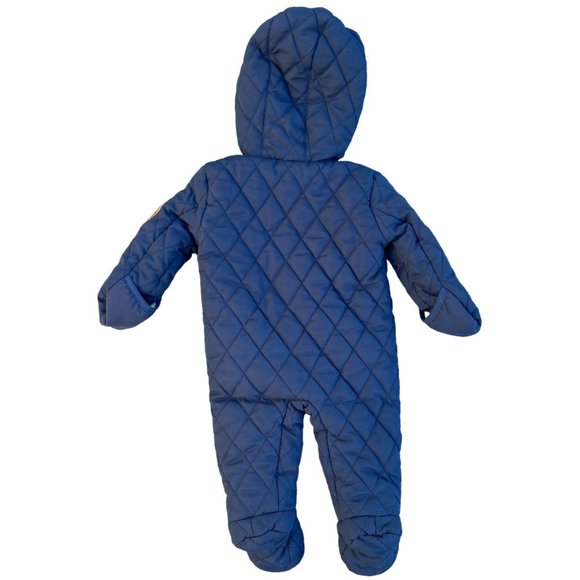 Perry Ellis Baby Diamond Quilted Fleece Lined One-Piece Navy Snowsuit-6-9mos - Picture 11 of 16